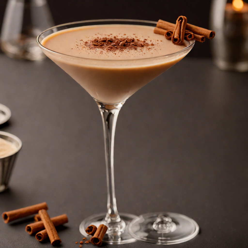 Layered Espresso and Cinnamon Cream Martini