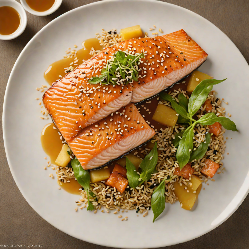 Pan-Seared Salmon with Honey Ginger Glaze and Sesame Seeds