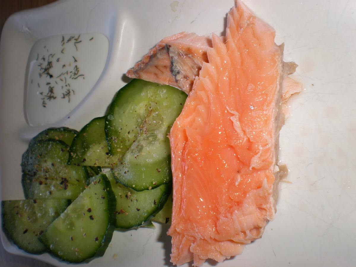 Skin-Soothing Omega-3 Salmon & Cucumber Salad