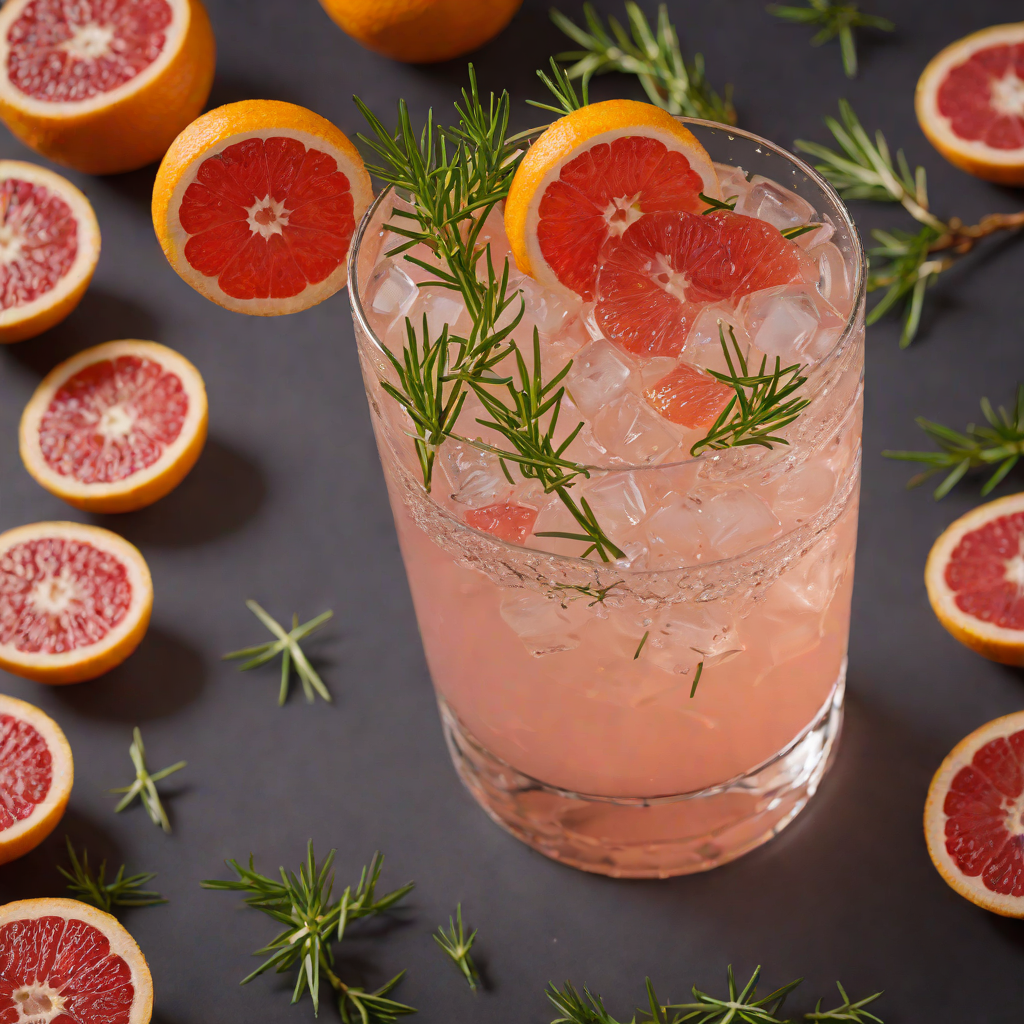 Pink Grapefruit and Rosemary Bourbon Sour