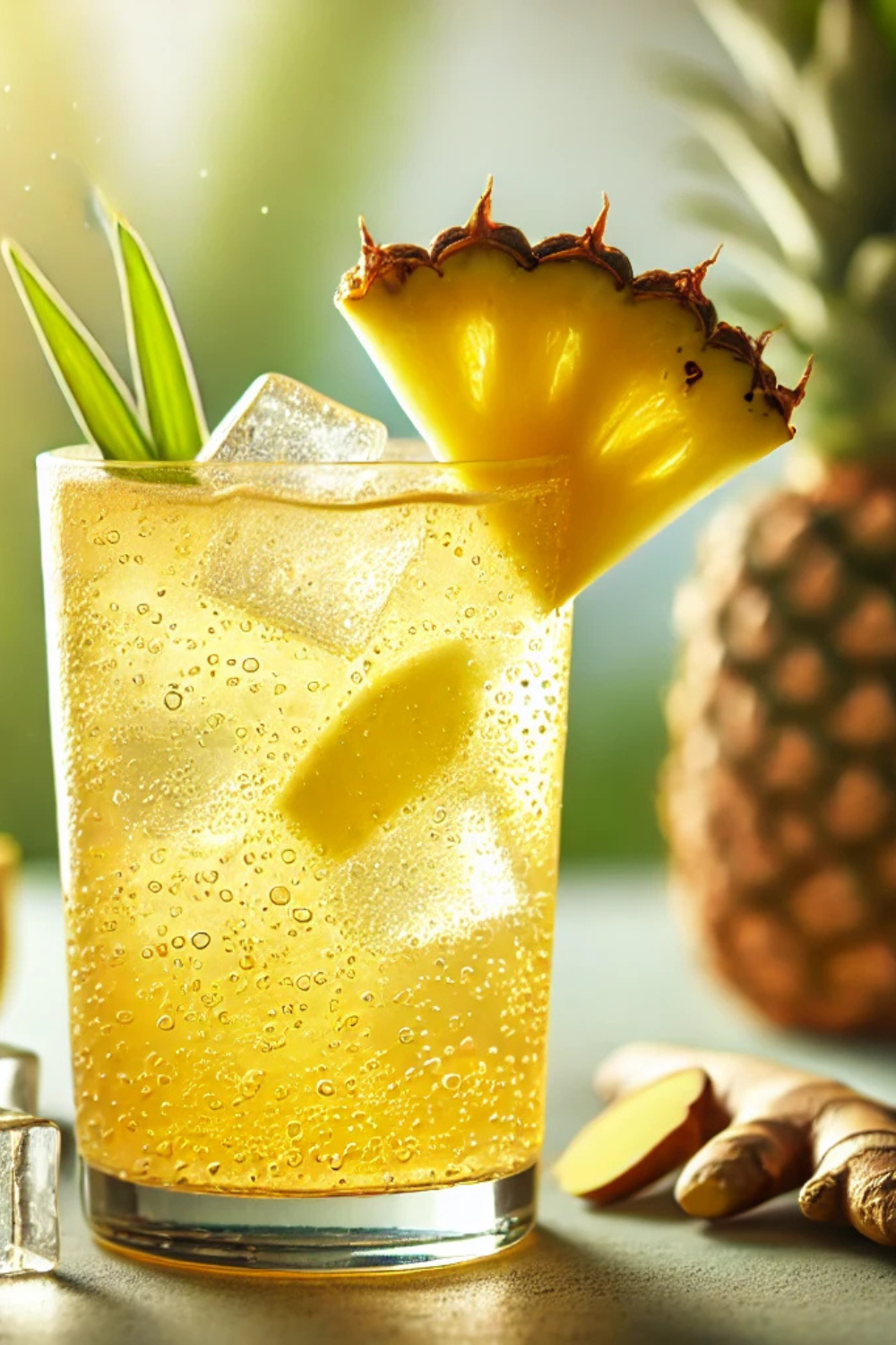 Tropical Ginger-Pineapple Fizz