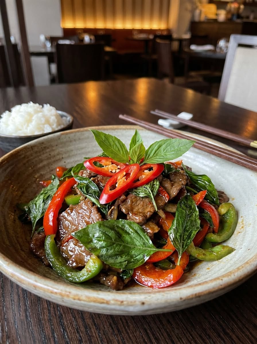 Kangaroo Stir-Fry with Native Pepperberries and Greens