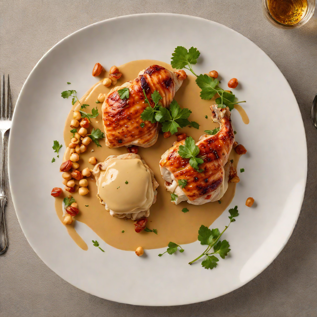 Harissa-Smoked Chicken with Chickpea Purée