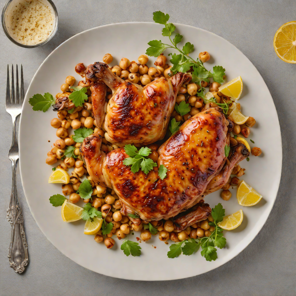 Harissa-Smoked Chicken with Chickpeas and Preserved Lemons