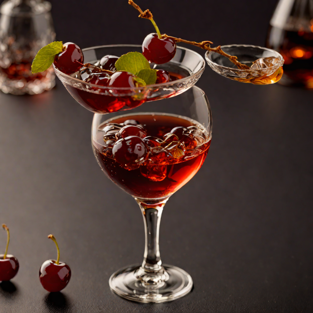 Stirred Vermouth and Cherry Manhattan