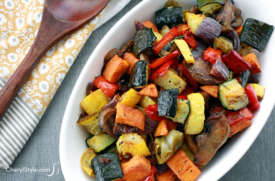 Best-Ever Roasted Vegetable Medley with Lemon-Herb Dressing