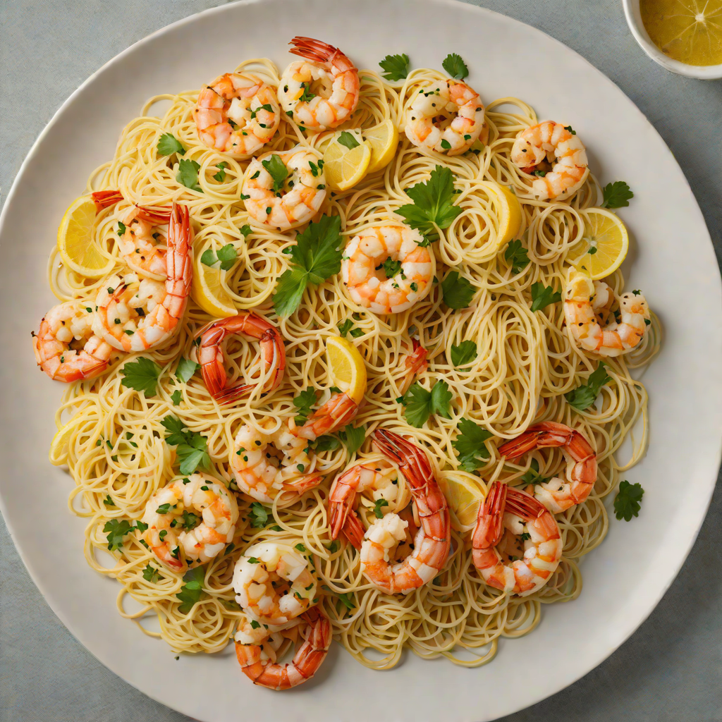 Italian-Style Lemon Garlic Shrimp with Angel Hair Pasta