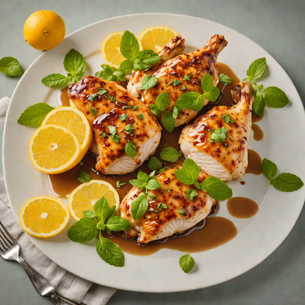 Pan-Seared Chicken with Citrus-Mint Glaze