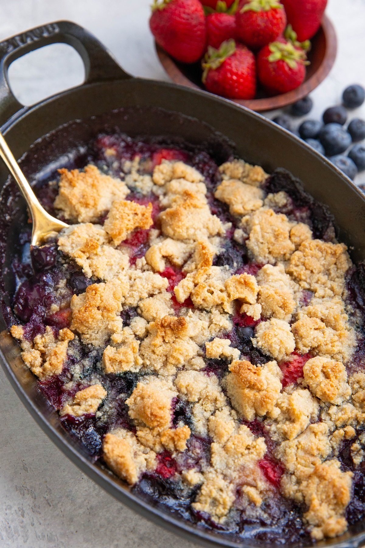 Gluten-Free Mixed Berry Crisp with Almond Topping