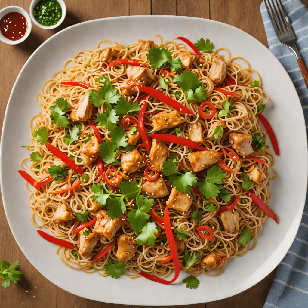Spicy Apron Chicken Stir Fry with Glass Noodles