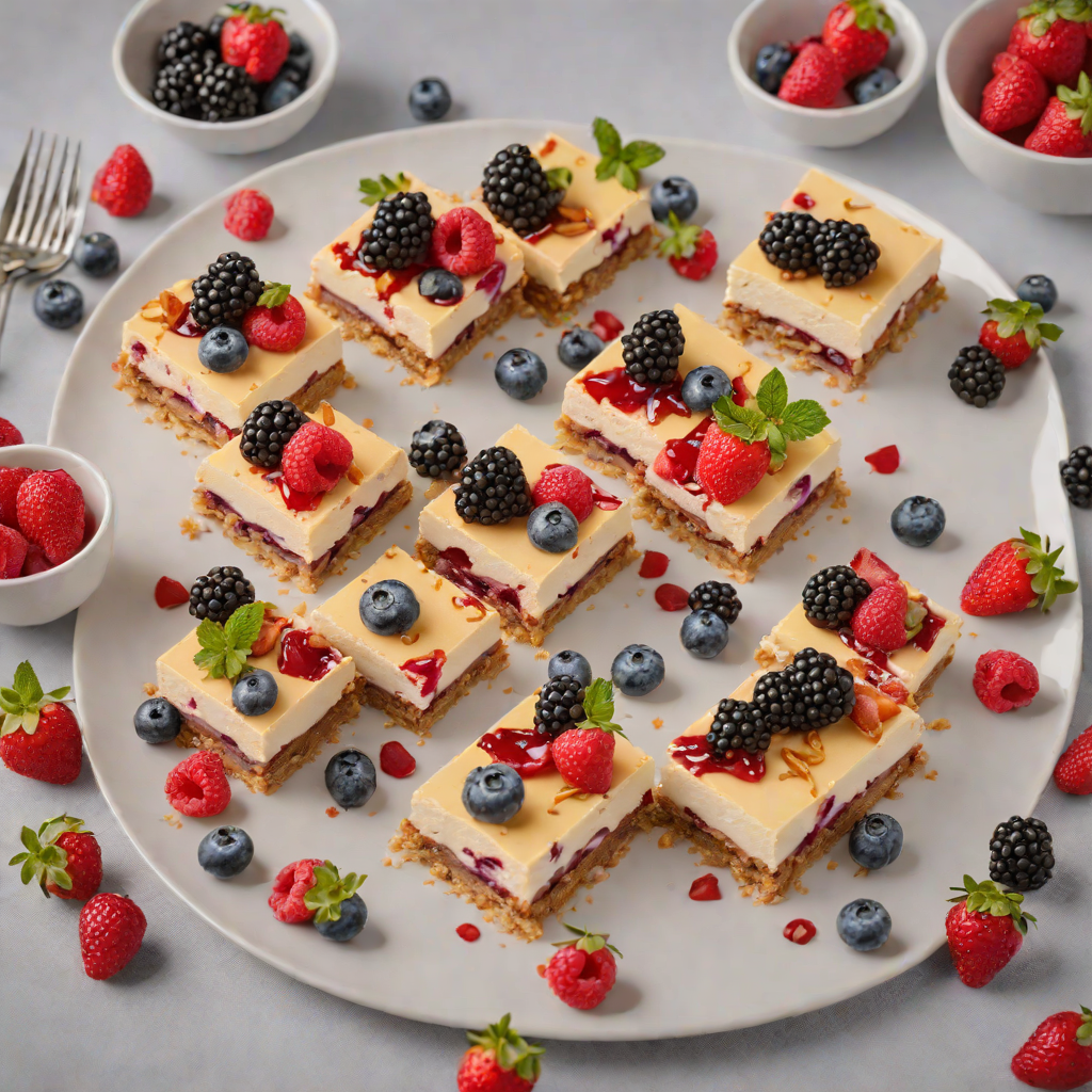 Gluten-Free No-Bake Mixed Berry Cheesecake Bars