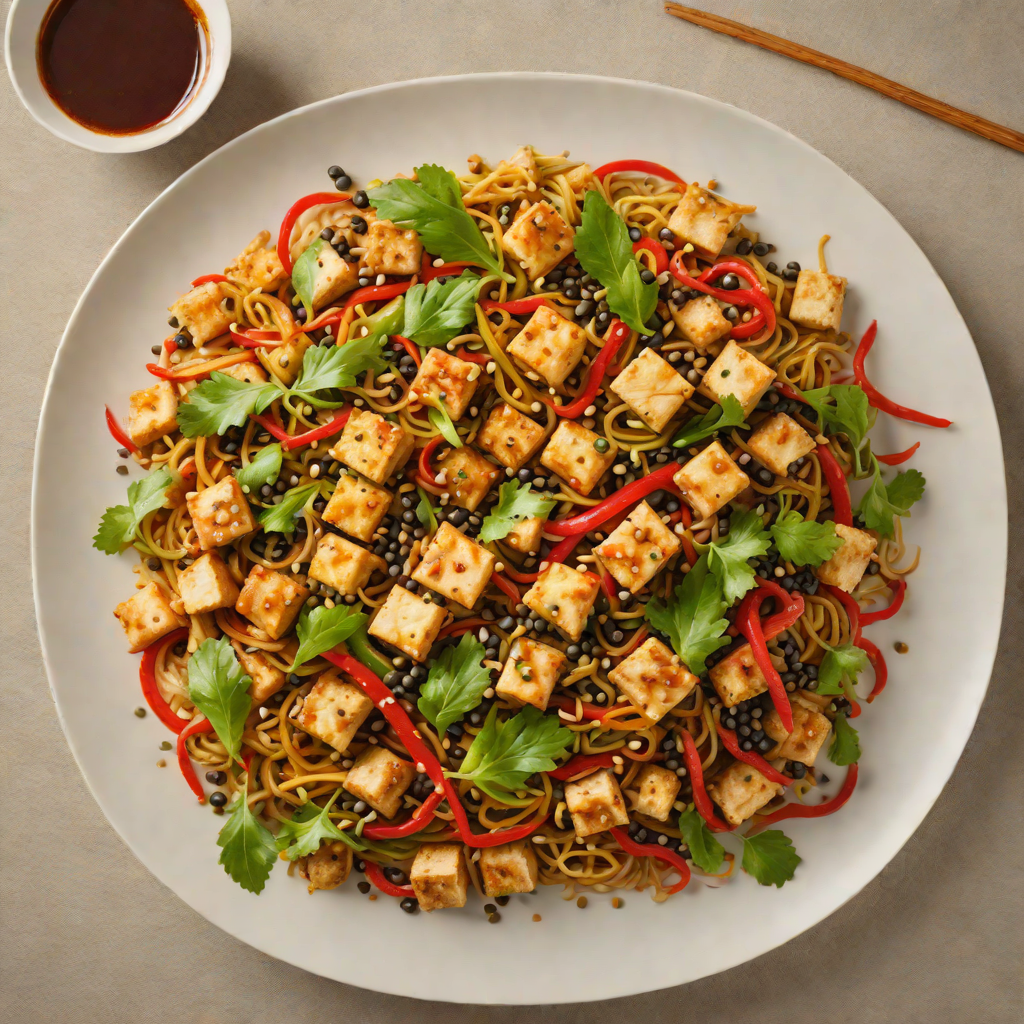 Spicy Gemini Stir-Fry with Tofu and Szechuan Peppercorn