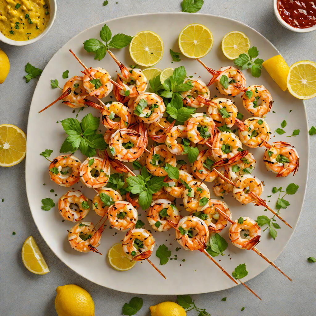 Grilled Cajun-Spiced Shrimp Skewers with Citrus Herb Sauce