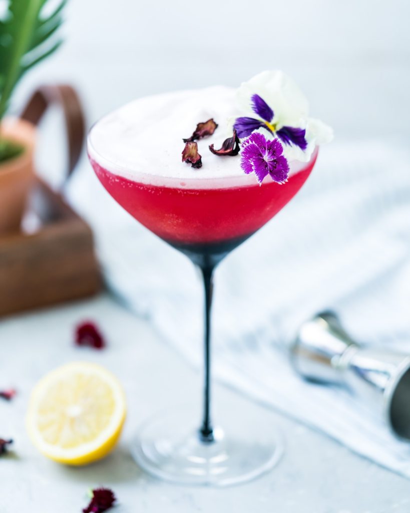 Caribbean Hibiscus Gin Sour