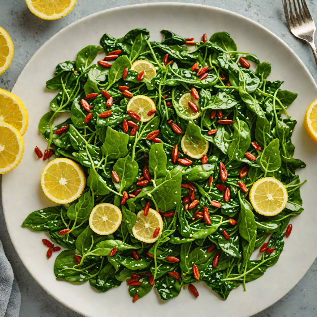 Sautéed Garlic Spinach with Chili Flakes and Lemon