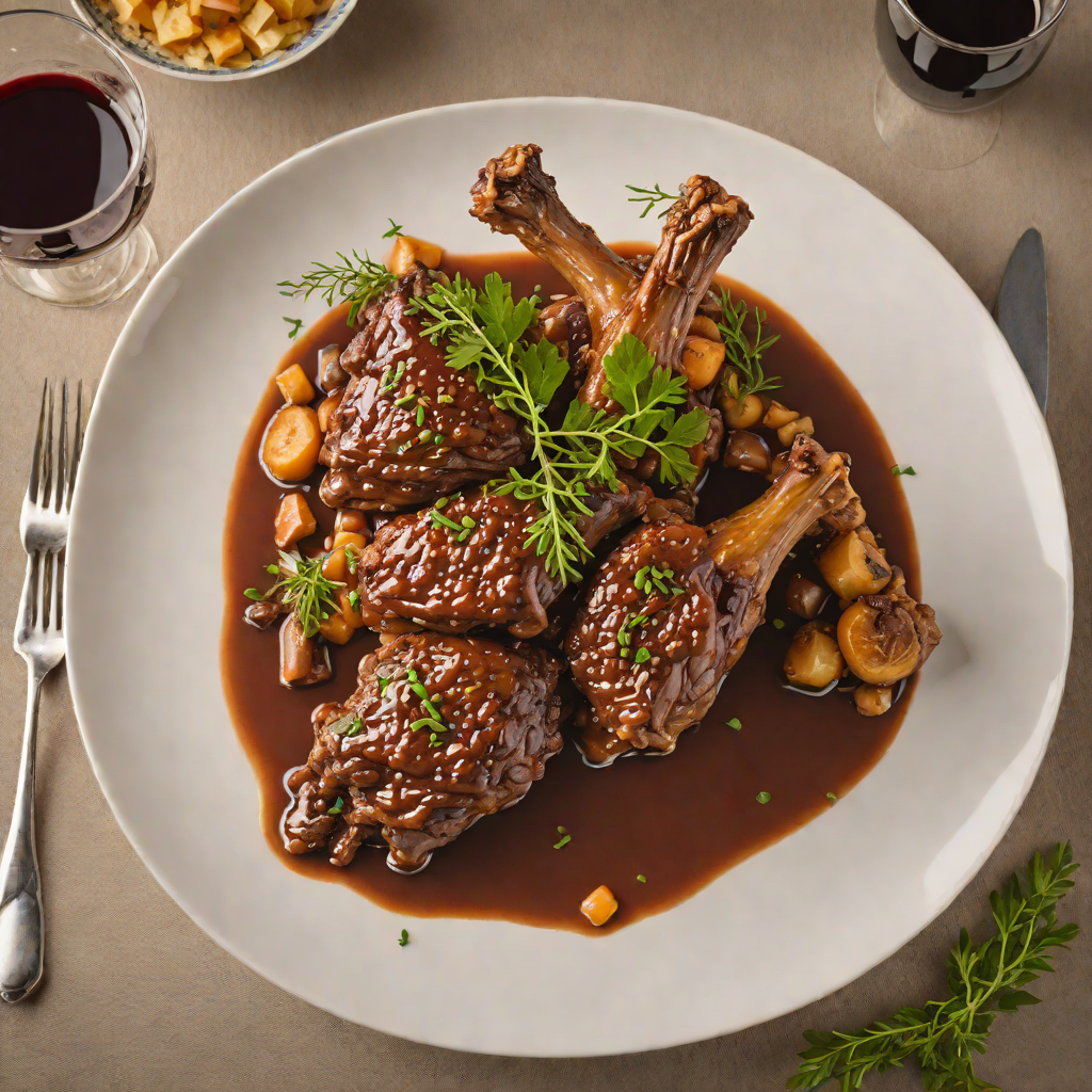 Slow-Cooked Lamb Shank Braised in Wattleseed and Red Wine