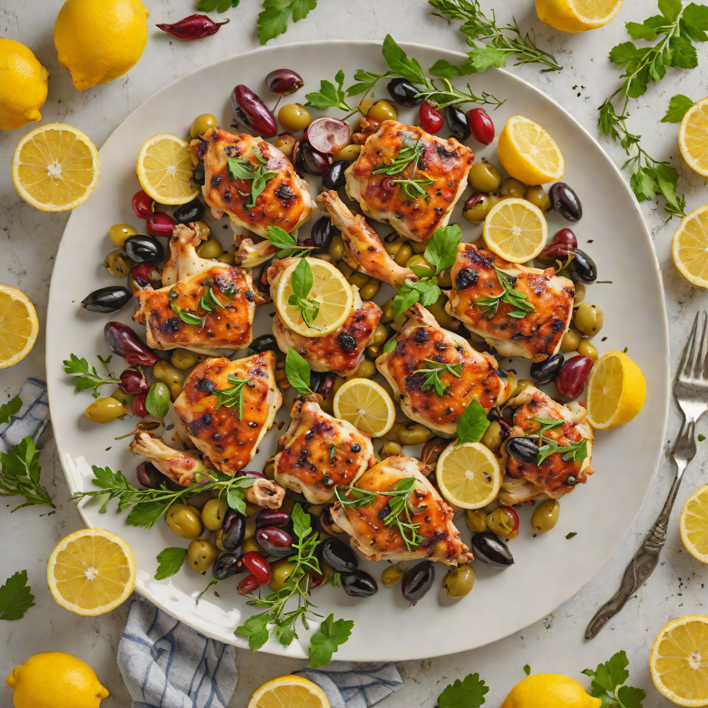 Sheet Pan Kalamata Olive and Lemon Chicken Thighs
