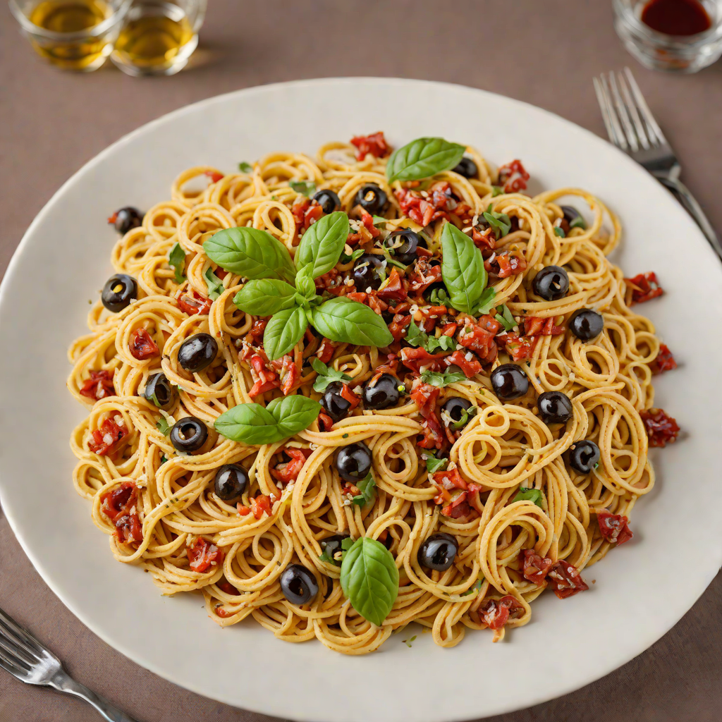 Kalamata Olive and Sun-Dried Tomato Pesto Pasta