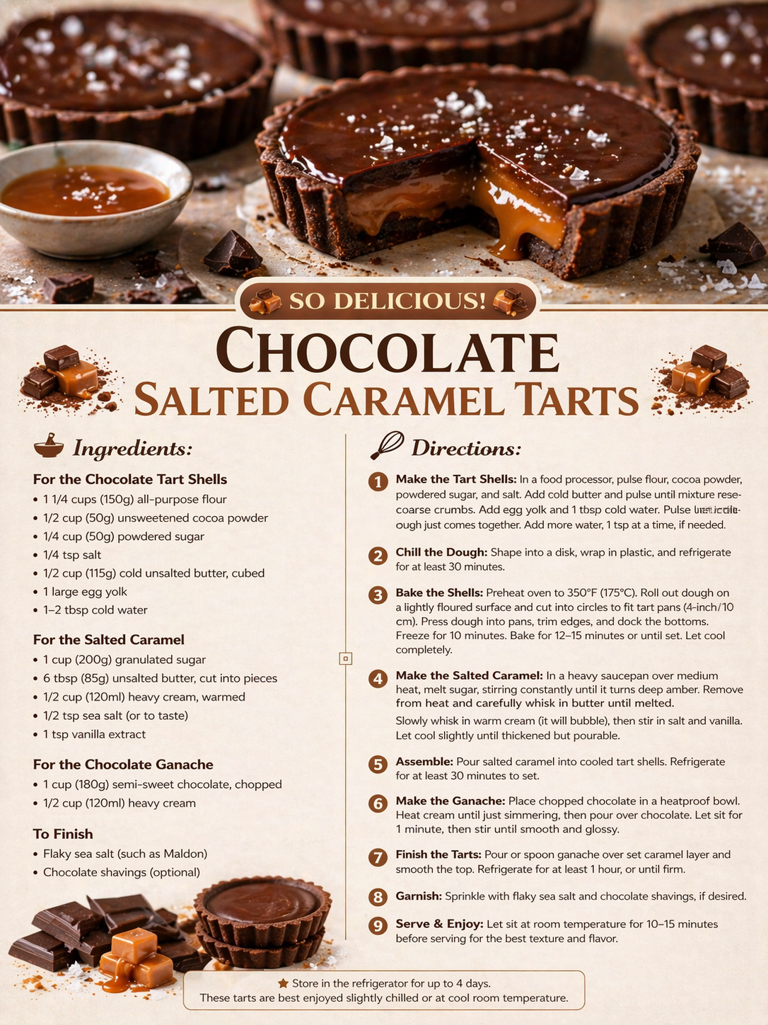 Five-Ingredient Salted Caramel Chocolate Tart