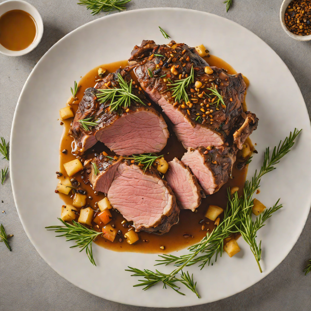 Slow-Roasted Lamb Shoulder with Wattleseed and Rosemary Rub