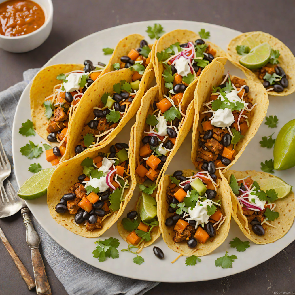 Glazed Sweet Potato and Black Bean Tacos