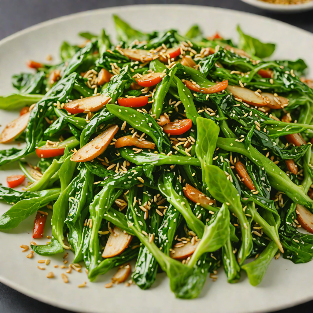 Stir-Fried Asian Greens with Garlic and Sesame