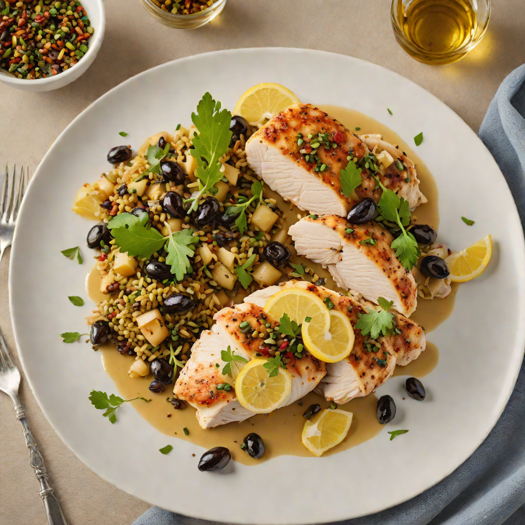 Pan-Seared Chicken with Olive Tapenade and Lemon