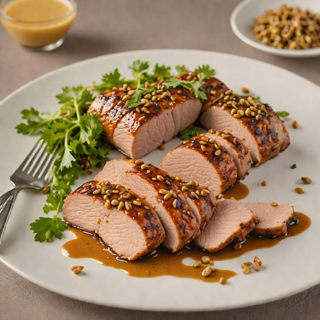 Baked Maple-Glazed Pork Tenderloin with Mustard Seeds
