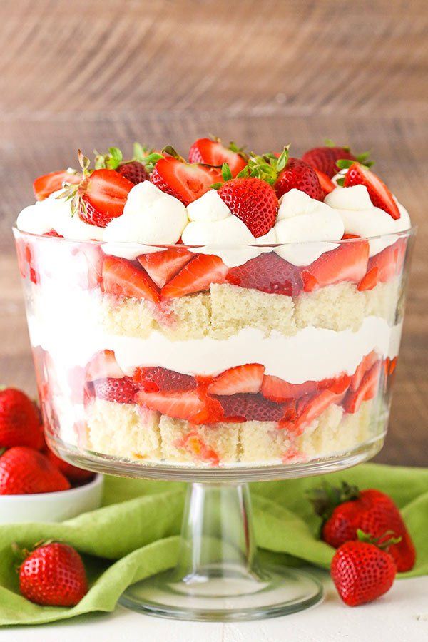 Quick Creamy Strawberry Shortcake Trifle