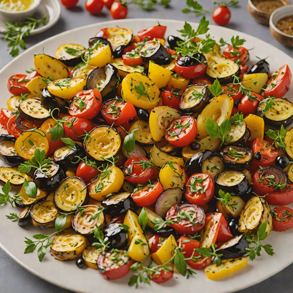 Oven-Roasted Mediterranean Vegetables with Olive Oil and Herbs