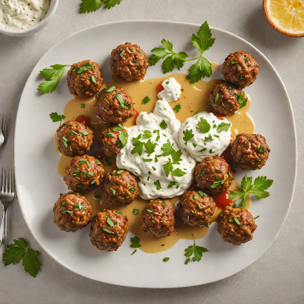 Greek-Style Lamb Meatballs with Tzatziki Sauce