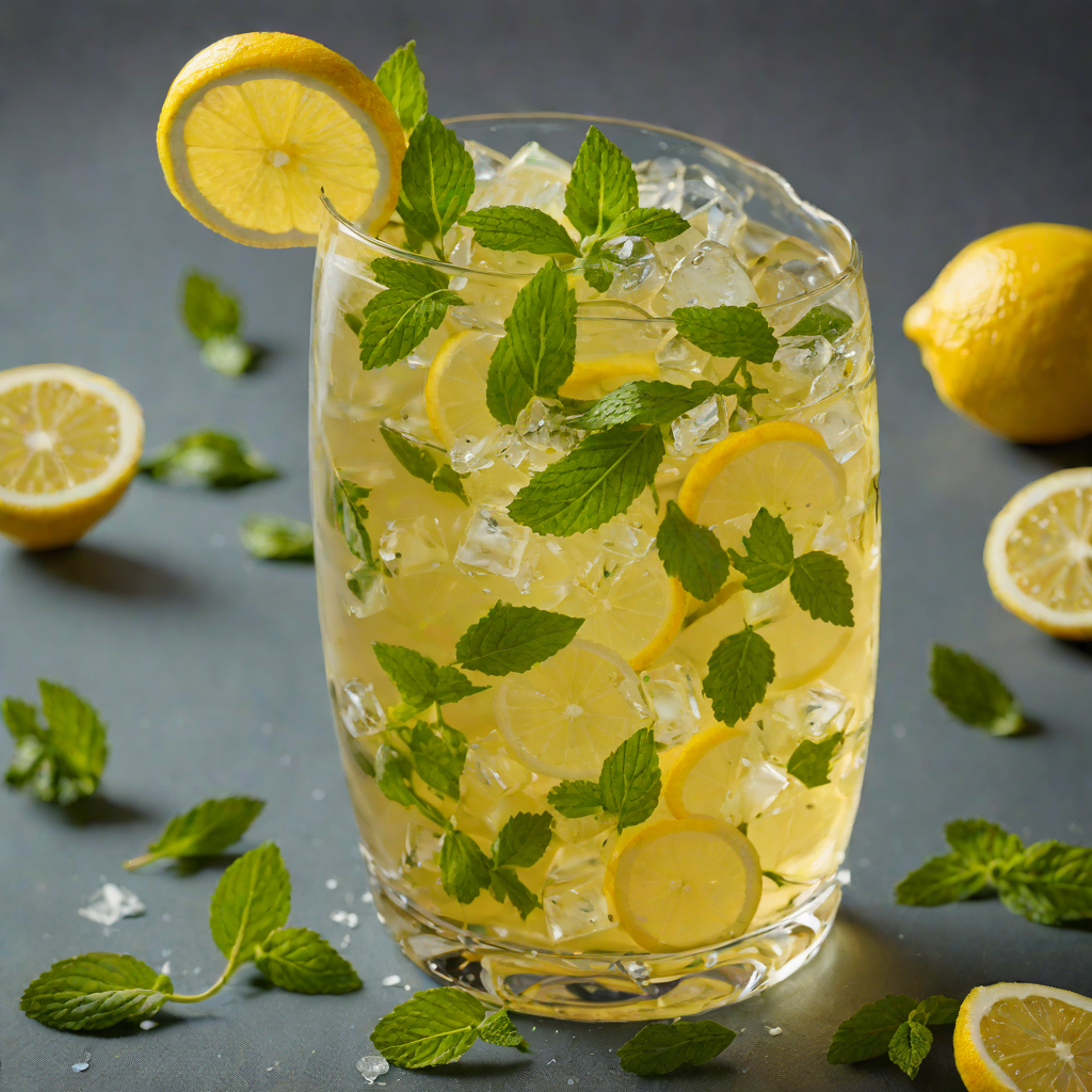 Herb-Infused Iced Green Tea with Lemon and Mint