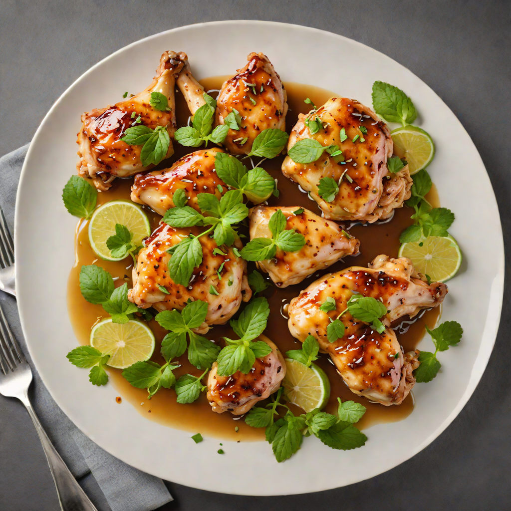Sautéed Chicken with Honey-Lime Glaze and Mint
