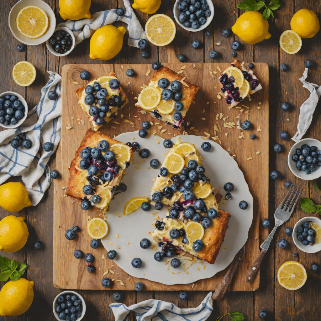 Five-Ingredient Lemon Blueberry Cake