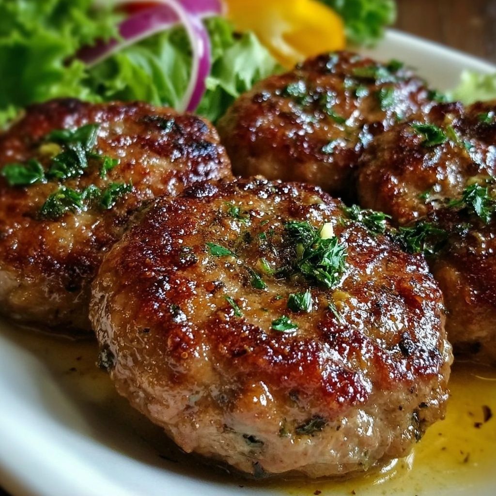 Barbecue-Glazed Beef Rissoles with Tomato Relish