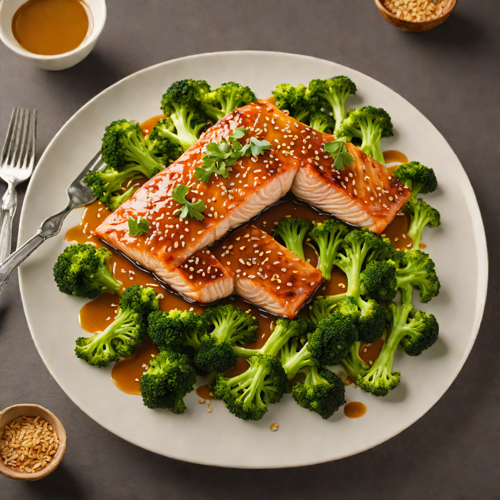 Miso-Glazed Salmon with Sesame-Soy Broccoli