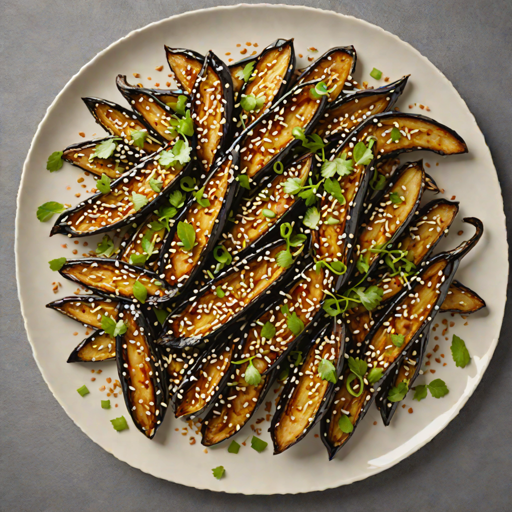 Stir-Fried Miso-Glazed Eggplant with Sesame and Scallions