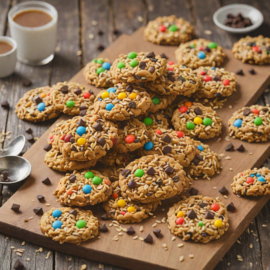 Gluten-Free Monster Cookies with Oats and Chocolate Chips