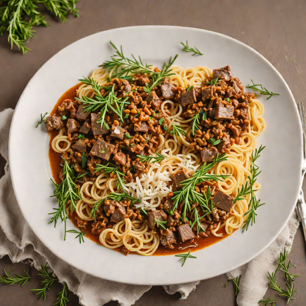 Slow-Cooked Kangaroo Ragù with Rosemary and Garlic