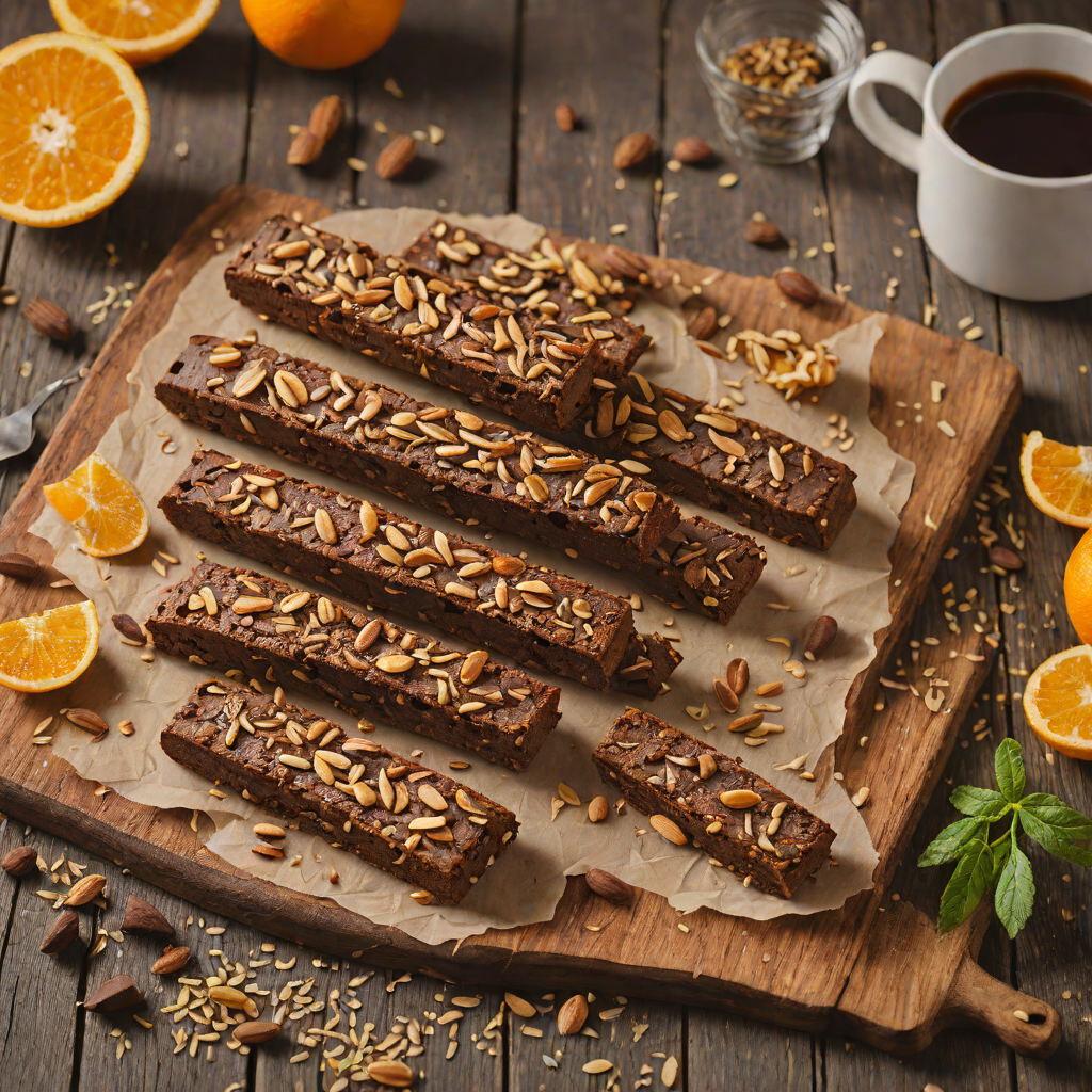Baked Chocolate-Almond Biscotti with Orange Zest