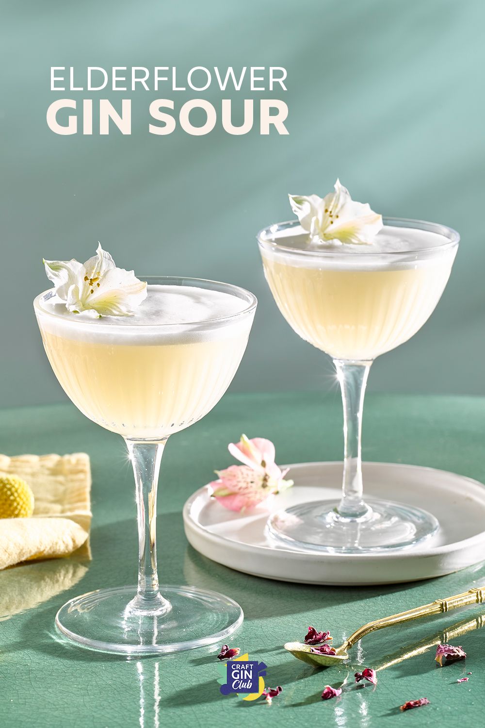 Herbal Gin and Elderflower Sour