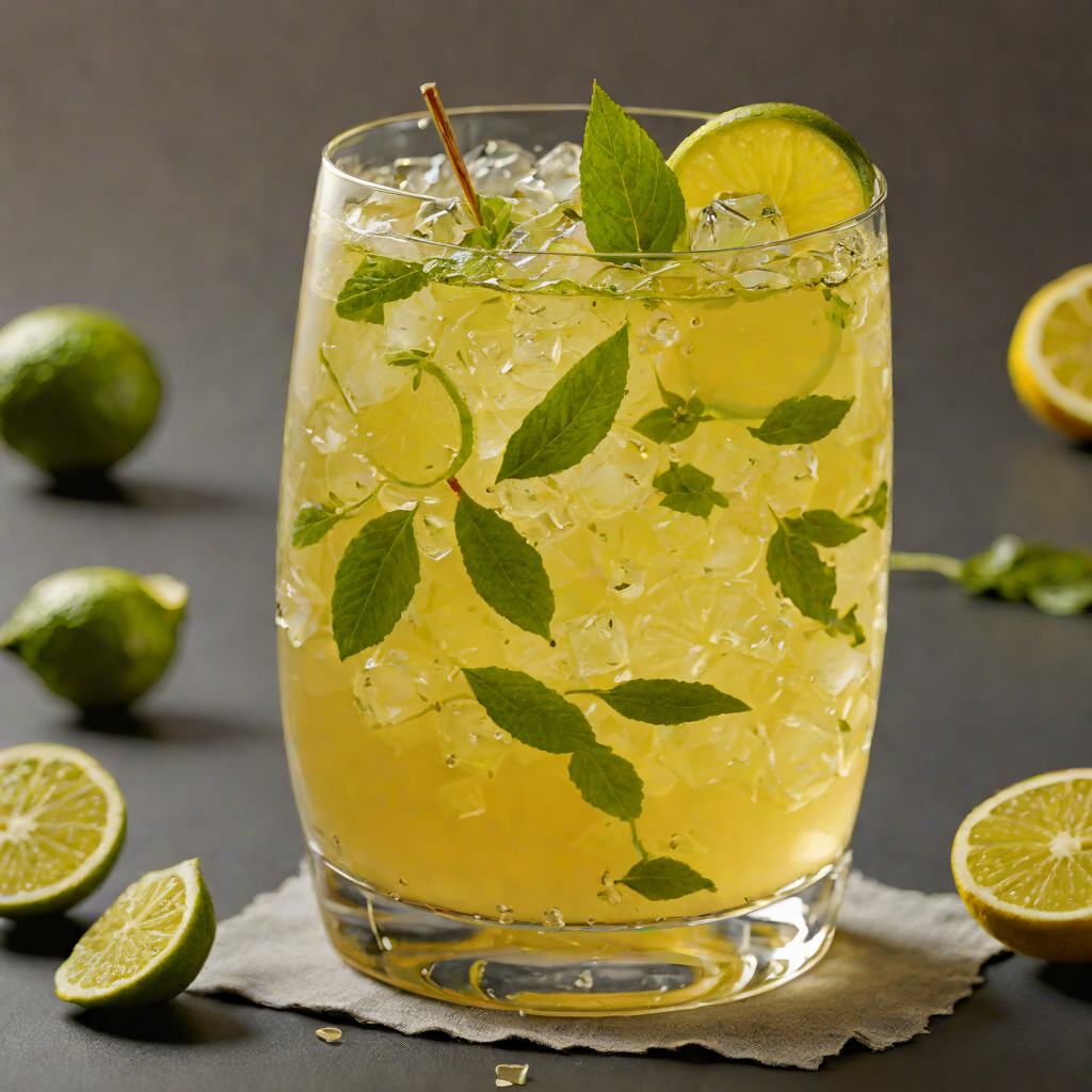 Honey-Lemon Sparked Green Tea Cooler