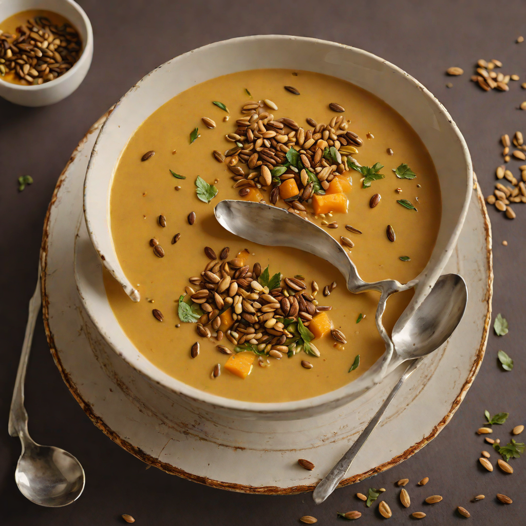 Smoked Wattleseed Pumpkin Soup with Toasted Pepitas