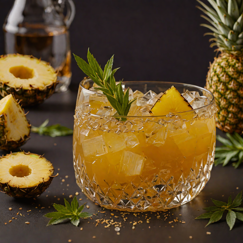 Spiced Rum and Roasted Pineapple Smash