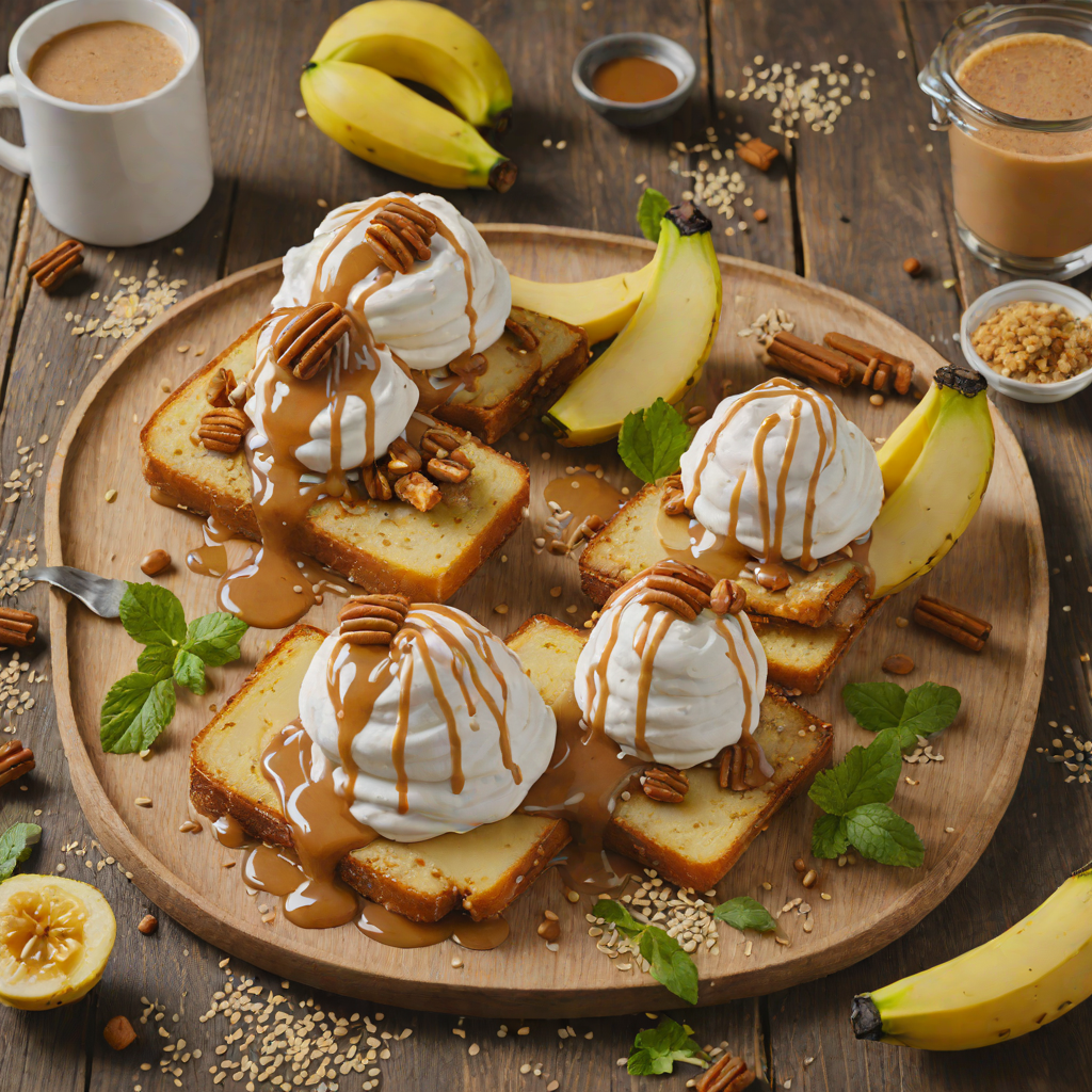 Honey-Glazed Banana Foster with Cinnamon Whipped Cream