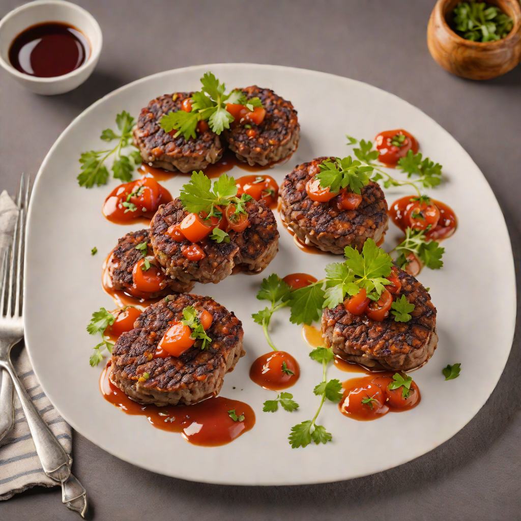 Kangaroo Sausage Patties with Bush Tomato Chutney