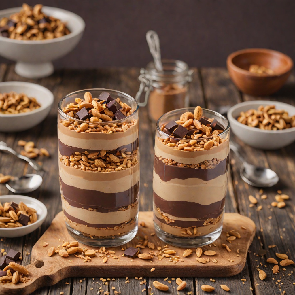 No-Bake Layered Chocolate and Peanut Butter Parfait