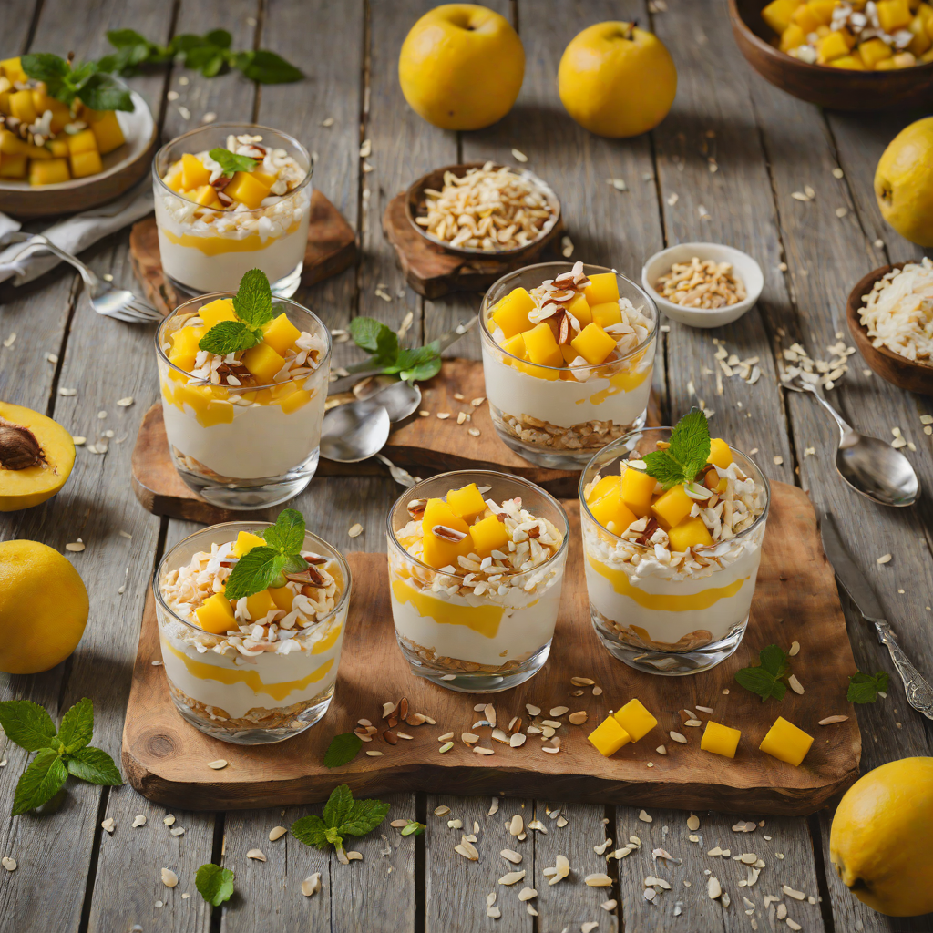No-Bake Mango Coconut Parfait with Toasted Macadamia