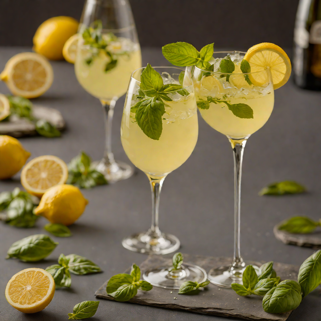 Sparkling Limoncello Basil Spritz