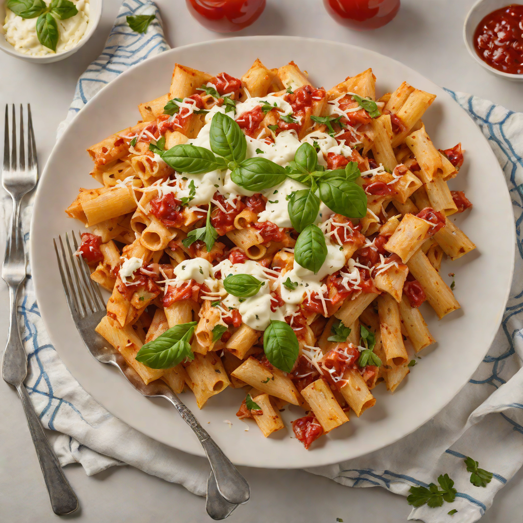Oven-Baked Ziti with Ricotta and Tomato Sauce